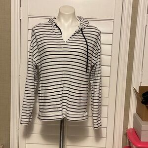 Classic Black and White Striped Women's Hoodie